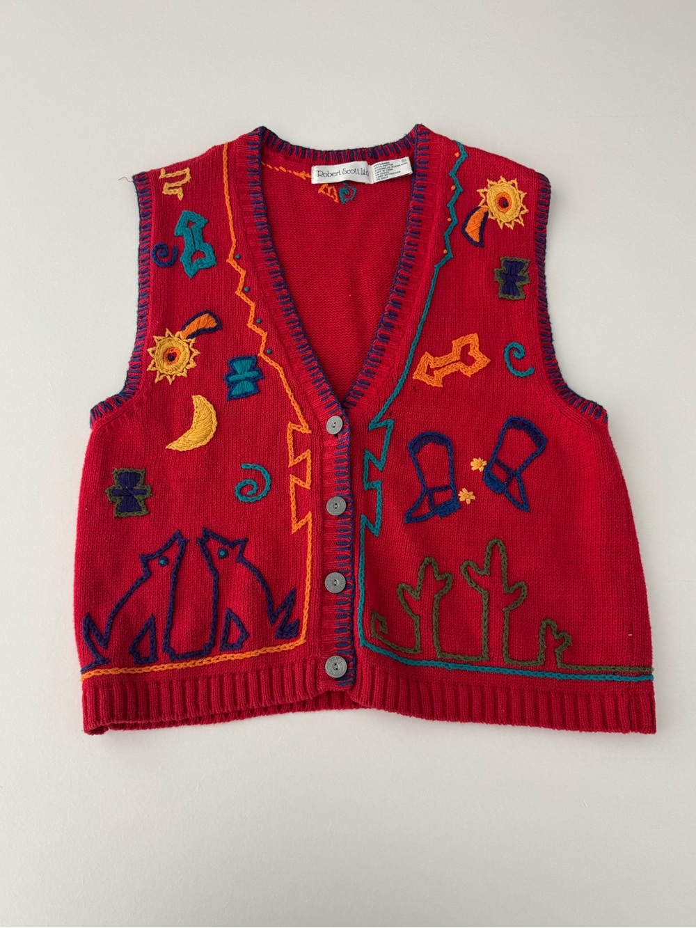 Vintage Western Knit Sweater Vest
